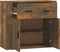 vidaXL - Dressoir - 80x33x70 - cm - bewerkt - hout - gerookt - eikenkleurig