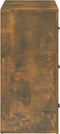 vidaXL - Dressoir - 80x33x70 - cm - bewerkt - hout - gerookt - eikenkleurig