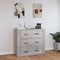 vidaXL - Dressoir - 80x33x70 - cm - bewerkt - hout - grijs - sonoma - eikenkleurig