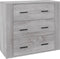 vidaXL - Dressoir - 80x33x70 - cm - bewerkt - hout - grijs - sonoma - eikenkleurig