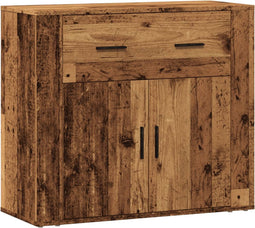vidaXL - Dressoir - 80x33x70 - cm - bewerkt - hout - oud - houtkleurig