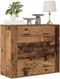 vidaXL - Dressoir - 80x33x70 - cm - bewerkt - hout - oud - houtkleurig