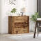 vidaXL - Dressoir - 80x33x70 - cm - bewerkt - hout - oud - houtkleurig