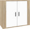 vidaXL - Dressoir - 80x33x70 - cm - bewerkt - hout - sonoma - eikenkleurig