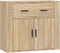 vidaXL - Dressoir - 80x33x70 - cm - bewerkt - hout - sonoma - eikenkleurig