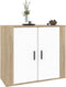 vidaXL - Dressoir - 80x33x70 - cm - bewerkt - hout - sonoma - eikenkleurig
