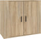 vidaXL - Dressoir - 80x33x70 - cm - bewerkt - hout - sonoma - eikenkleurig