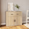 vidaXL - Dressoir - 80x33x70 - cm - bewerkt - hout - sonoma - eikenkleurig