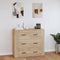vidaXL - Dressoir - 80x33x70 - cm - bewerkt - hout - sonoma - eikenkleurig