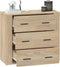 vidaXL - Dressoir - 80x33x70 - cm - bewerkt - hout - sonoma - eikenkleurig