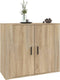 vidaXL - Dressoir - 80x33x70 - cm - bewerkt - hout - sonoma - eikenkleurig