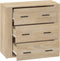 vidaXL - Dressoir - 80x33x70 - cm - bewerkt - hout - sonoma - eikenkleurig