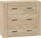 vidaXL - Dressoir - 80x33x70 - cm - bewerkt - hout - sonoma - eikenkleurig