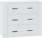 vidaXL - Dressoir - 80x33x70 - cm - bewerkt - hout - wit