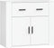 vidaXL - Dressoir - 80x33x70 - cm - bewerkt - hout - wit