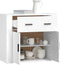 vidaXL - Dressoir - 80x33x70 - cm - bewerkt - hout - wit