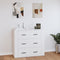 vidaXL - Dressoir - 80x33x70 - cm - bewerkt - hout - wit