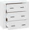 vidaXL - Dressoir - 80x33x70 - cm - bewerkt - hout - wit