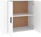 vidaXL - Dressoir - 80x33x70 - cm - bewerkt - hout - wit