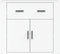 vidaXL - Dressoir - 80x33x70 - cm - bewerkt - hout - wit
