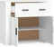 vidaXL - Dressoir - 80x33x70 - cm - bewerkt - hout - wit