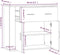 vidaXL - Dressoir - 80x33x70 - cm - bewerkt - hout - wit