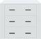 vidaXL - Dressoir - 80x33x70 - cm - bewerkt - hout - wit