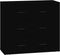vidaXL - Dressoir - 80x33x70 - cm - bewerkt - hout - zwart