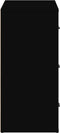 vidaXL - Dressoir - 80x33x70 - cm - bewerkt - hout - zwart