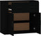 vidaXL - Dressoir - 80x33x70 - cm - bewerkt - hout - zwart