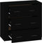vidaXL - Dressoir - 80x33x70 - cm - bewerkt - hout - zwart