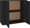 vidaXL - Dressoir - 80x33x70 - cm - bewerkt - hout - zwart