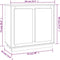 vidaXL - Dressoir - 80x34x75 - cm - bewerkt - hout - gerookt - eikenkleurig