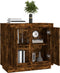 vidaXL - Dressoir - 80x34x75 - cm - bewerkt - hout - gerookt - eikenkleurig