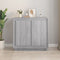 vidaXL - Dressoir - 80x34x75 - cm - bewerkt - hout - grijs - sonoma - eikenkleurig