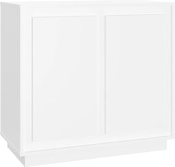 vidaXL - Dressoir - 80x34x75 - cm - bewerkt - hout - wit
