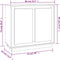 vidaXL - Dressoir - 80x34x75 - cm - bewerkt - hout - wit