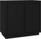 vidaXL - Dressoir - 80x34x75 - cm - bewerkt - hout - zwart