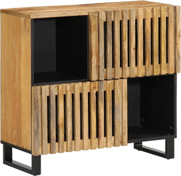 vidaXL - Dressoir - 80x34x75 - cm - massief - ruw - mangohout