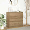 vidaXL - Dressoir - 80x35x76 - cm - spaanplaat - ambachtelijk - eikenkleurig