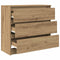vidaXL - Dressoir - 80x35x76 - cm - spaanplaat - ambachtelijk - eikenkleurig