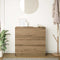 vidaXL - Dressoir - 80x35x76 - cm - spaanplaat - ambachtelijk - eikenkleurig