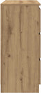 vidaXL - Dressoir - 80x35x76 - cm - spaanplaat - ambachtelijk - eikenkleurig