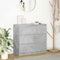 vidaXL - Dressoir - 80x35x76 - cm - spaanplaat - betongrijs