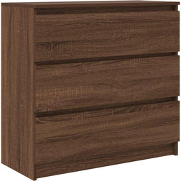 vidaXL - Dressoir - 80x35x76 - cm - spaanplaat - bruin - eikenkleurig