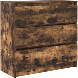 vidaXL - Dressoir - 80x35x76 - cm - spaanplaat - gerookt - eikenkleurig
