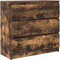 vidaXL - Dressoir - 80x35x76 - cm - spaanplaat - gerookt - eikenkleurig