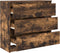 vidaXL - Dressoir - 80x35x76 - cm - spaanplaat - gerookt - eikenkleurig