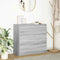 vidaXL - Dressoir - 80x35x76 - cm - spaanplaat - grijs - sonoma
