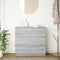 vidaXL - Dressoir - 80x35x76 - cm - spaanplaat - grijs - sonoma